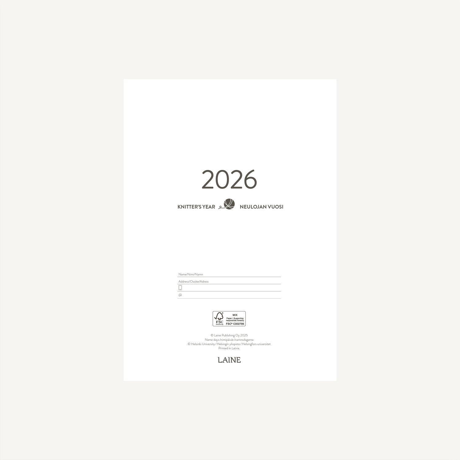 Laine Knitter's Year 2026, brown