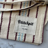 PetiteKnit Knitter's Needlecase, To Go - seersucker twin stripe
