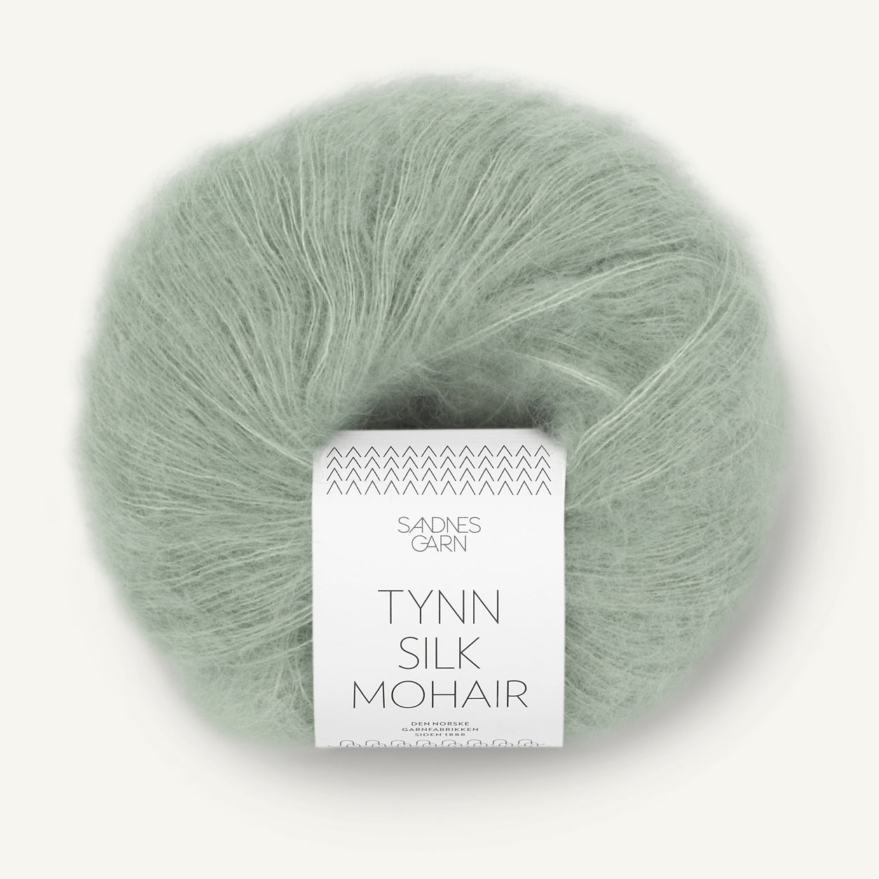 Tynn Silk Mohair støvet lys grøn [8521]