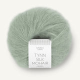 Tynn Silk Mohair støvet lys grøn [8521]