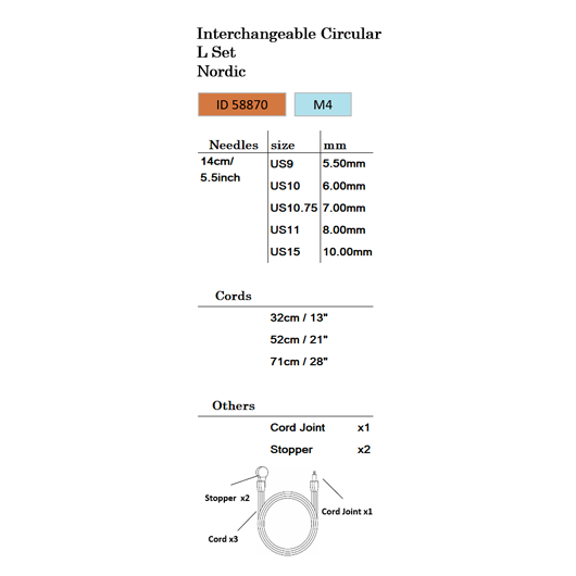 SeeKnit Koshitsu pindesæt L
