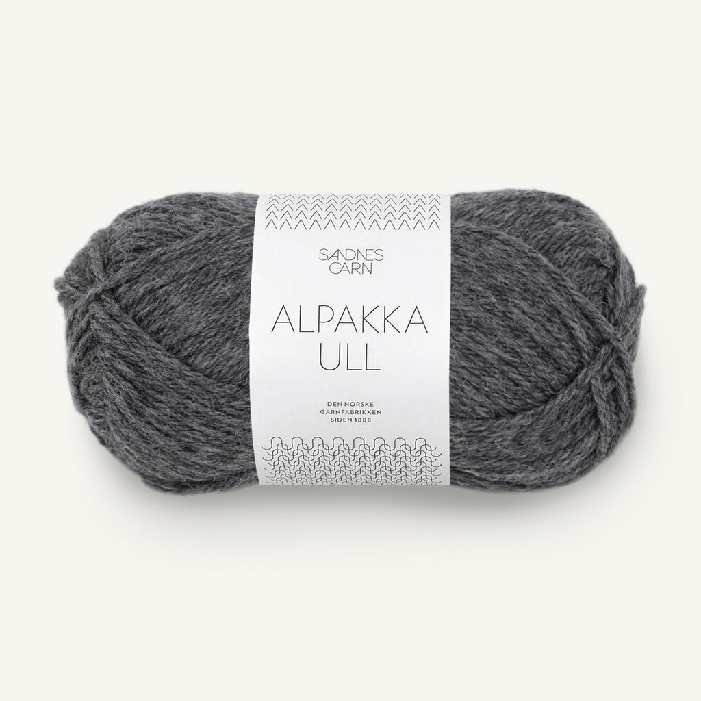 Alpakka Ull mørk grå melange [1053]