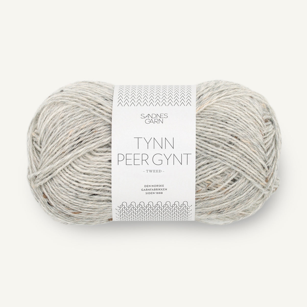 Tynn Peer Gynt lys grå melange natur tweed [1034]