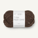 Tynn Peer Gynt mørk brun / natur tweed [3085]