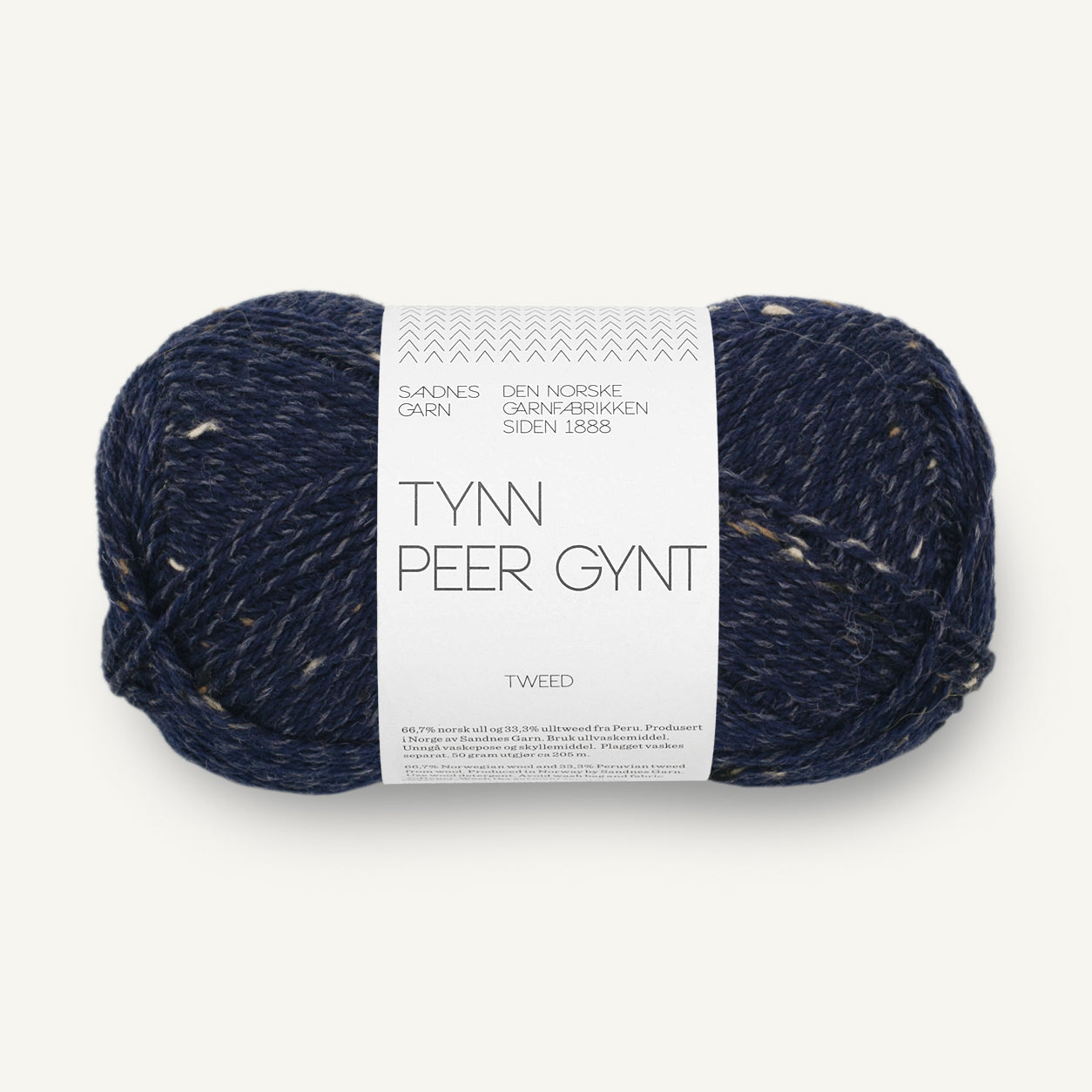 Tynn Peer Gynt marine / natur tweed [5585]