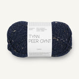 Tynn Peer Gynt marine / natur tweed [5585]