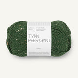 Tynn Peer Gynt skovgrøn / natur tweed [8085]