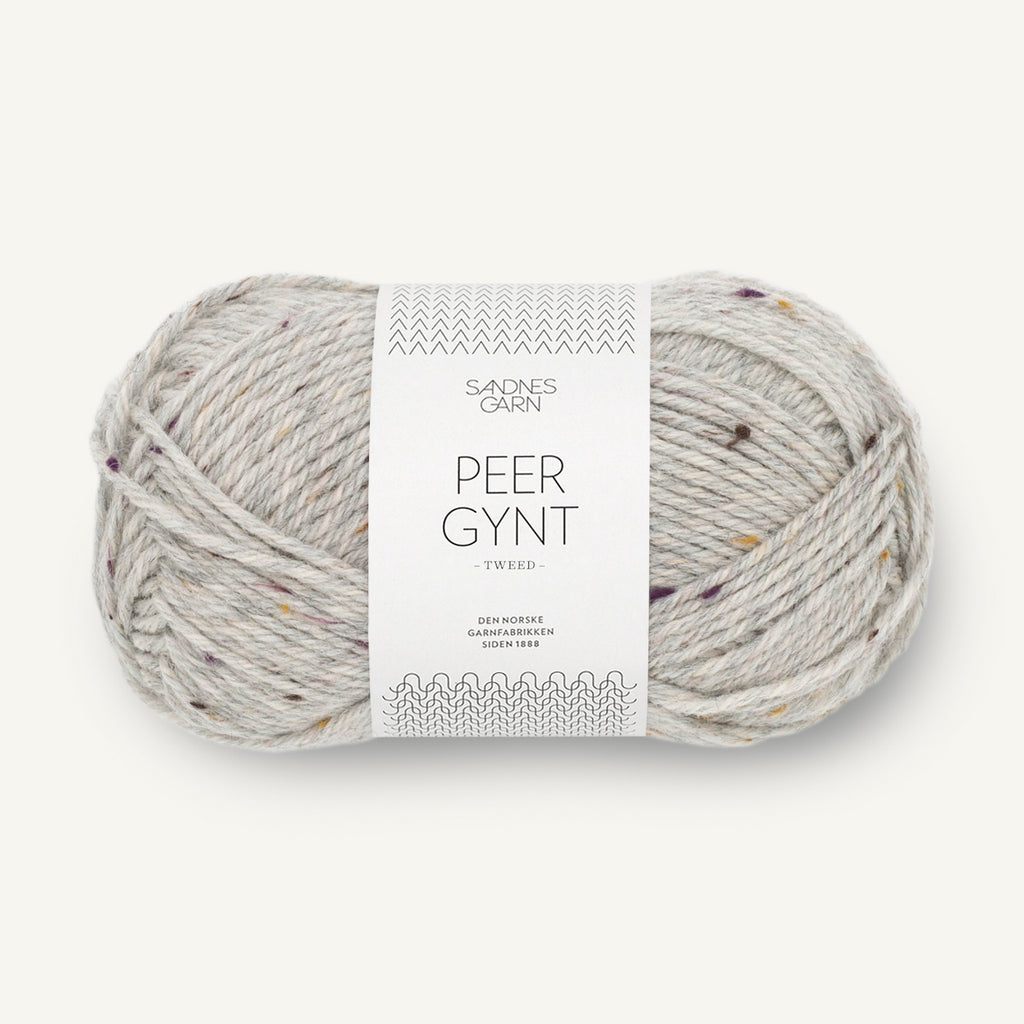 Peer Gynt lys grå melange løvfald tweed [1035]