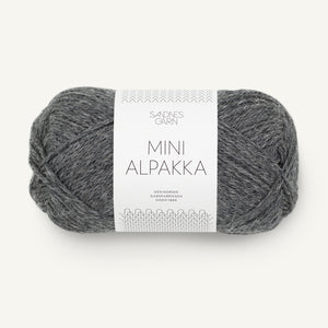 Mini Alpakka mørk grå melange [1053]