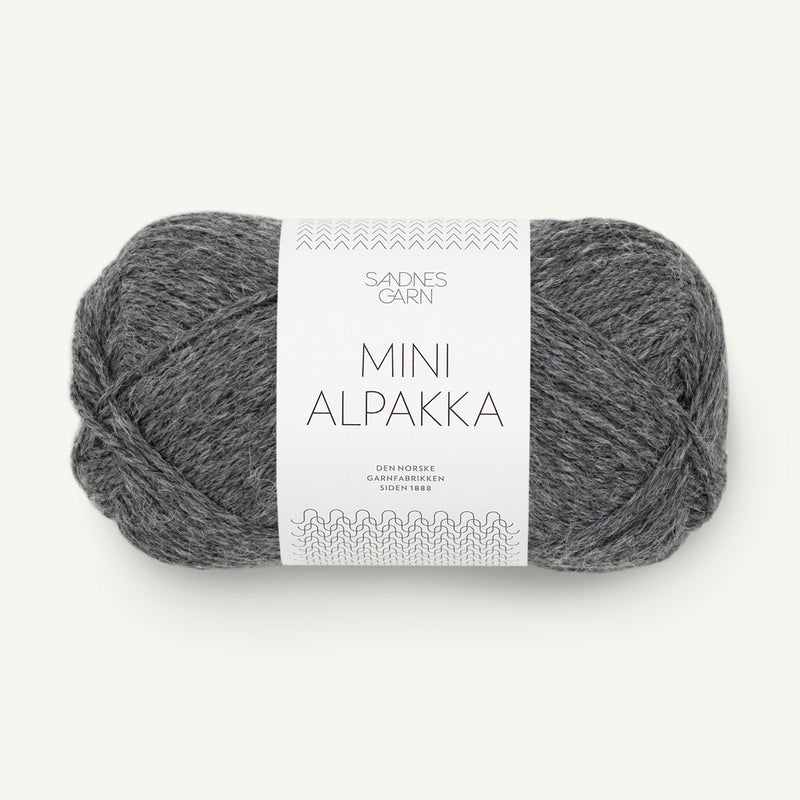 Mini Alpakka mørk grå melange [1053]