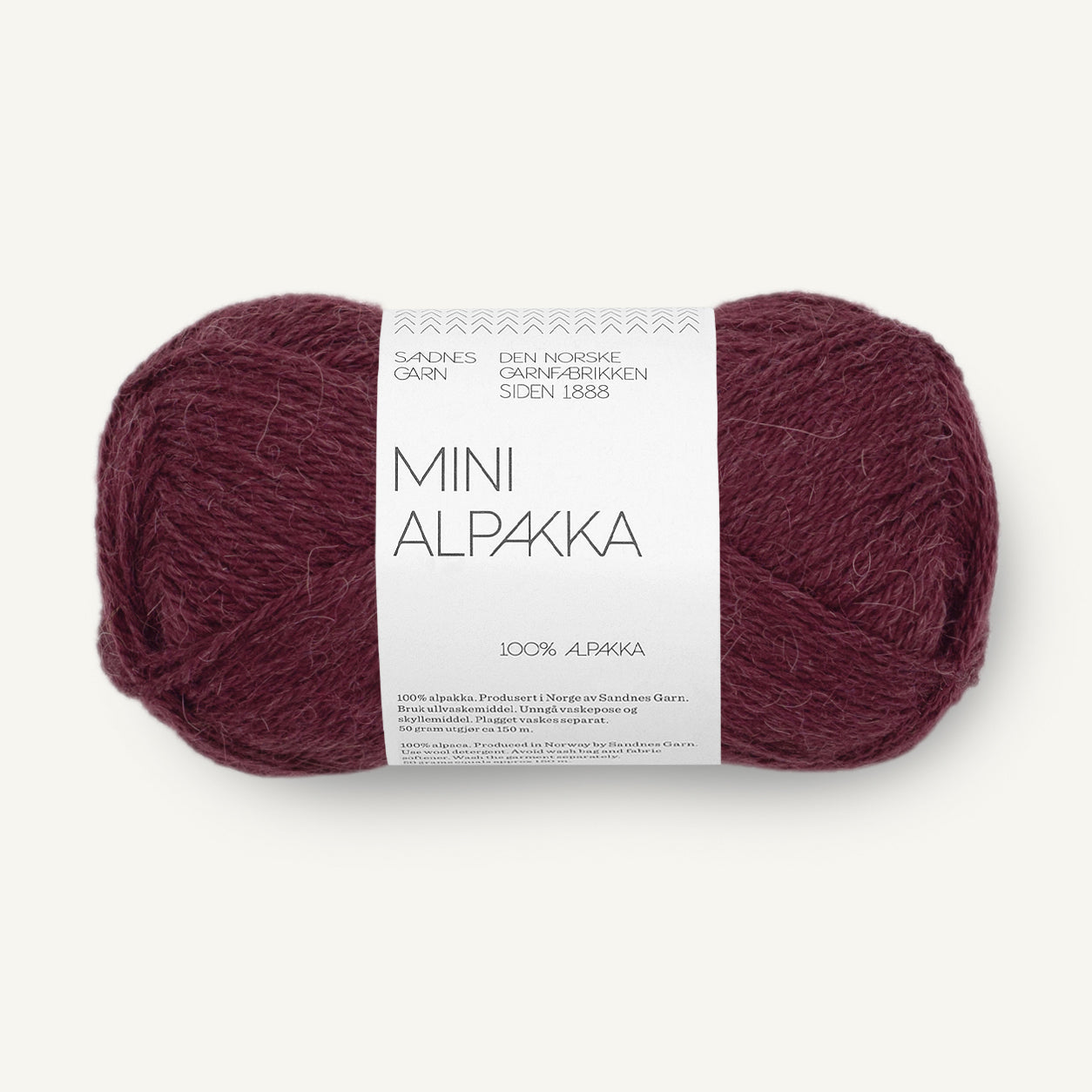 Mini Alpakka dyb burgunder [4372]