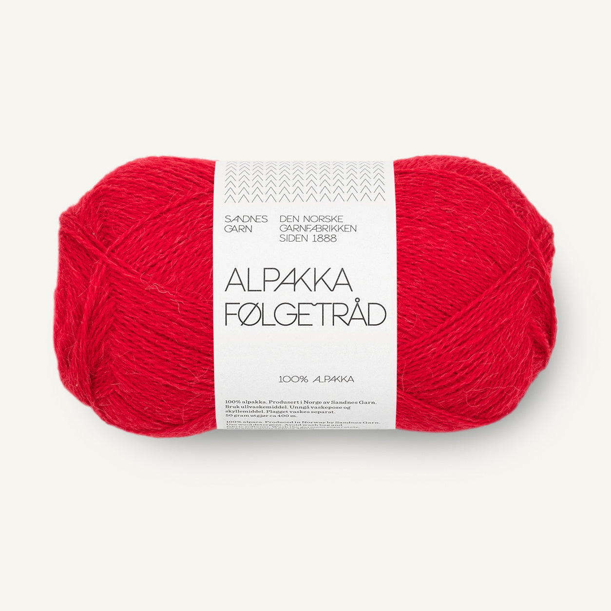 Alpakka Følgetråd rød [4219]