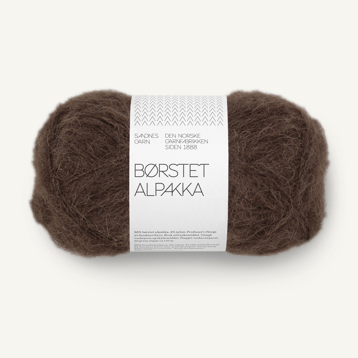 Børstet Alpakka mørk brun [3082]