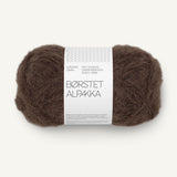 Børstet Alpakka mørk brun [3082]