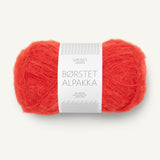 Børstet Alpakka scarlet red [4018]