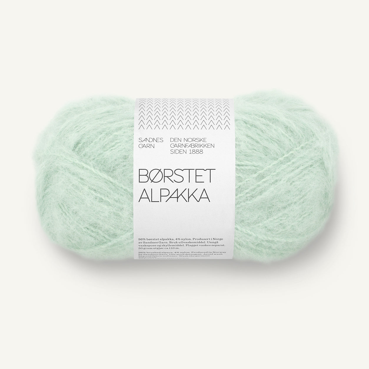 Børstet Alpakka mint green [7911]