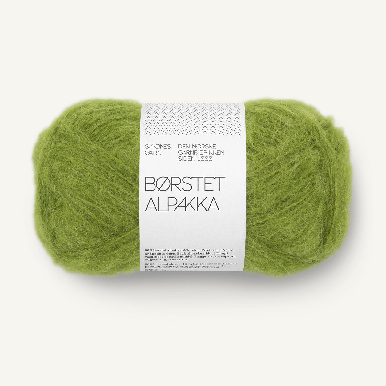 Børstet Alpakka matcha [9564]
