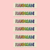 Labels, Handmade rainbow - 6 stk
