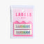 Labels, Handmade rainbow - 6 stk