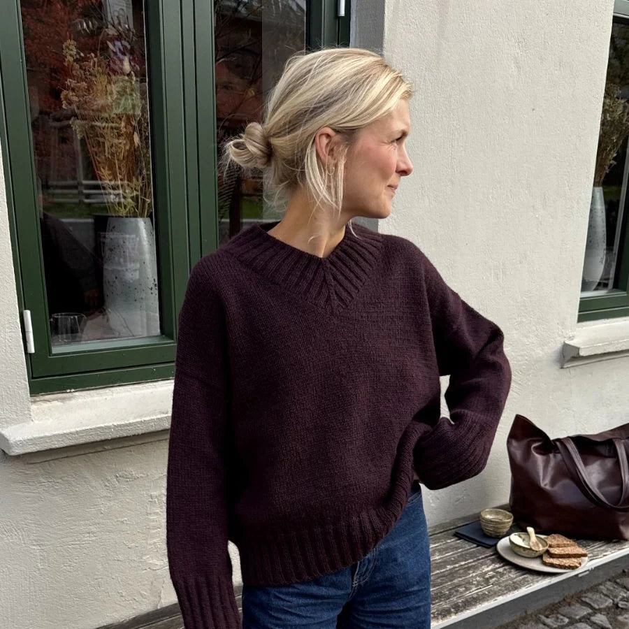 Opskrift på Hannah Sweater V-neck