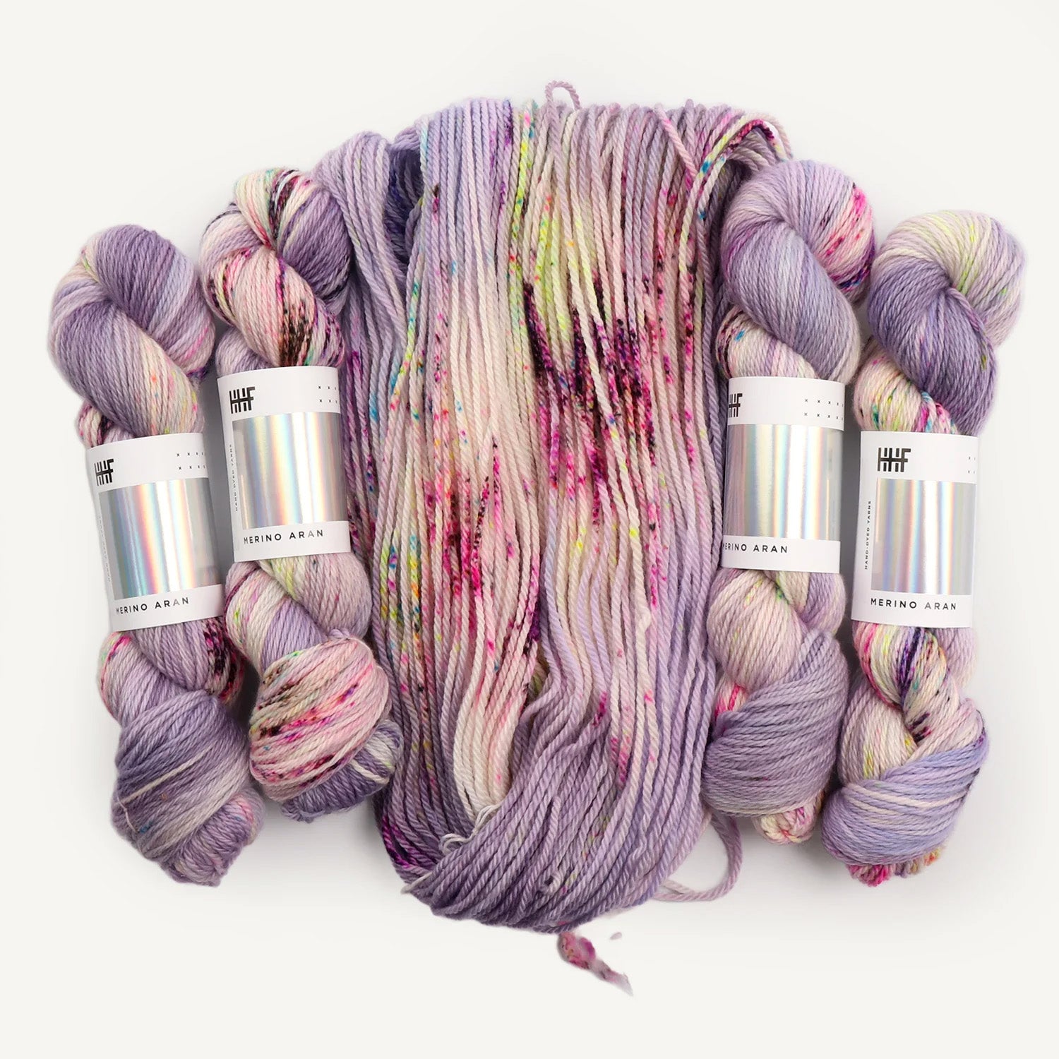 Hedgehog Merino Aran rain on violets