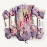 Hedgehog Merino Aran rain on violets