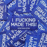 Label, I FUCKING MADE THIS - blå glitter