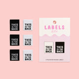 Labels, This is the back - 6 stk