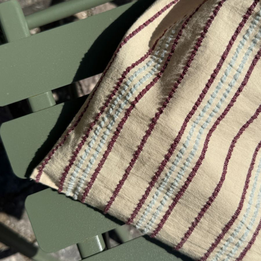 PetiteKnit Knitter's String Bag - seersucker twin stripe