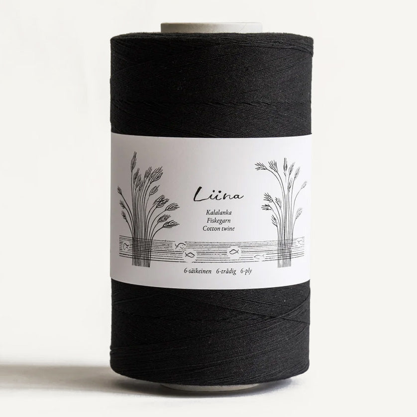 Liina Cotton Twine 12-ply black [1280]