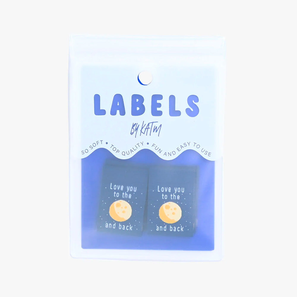 Labels, Love you to the moon and back - 6 stk