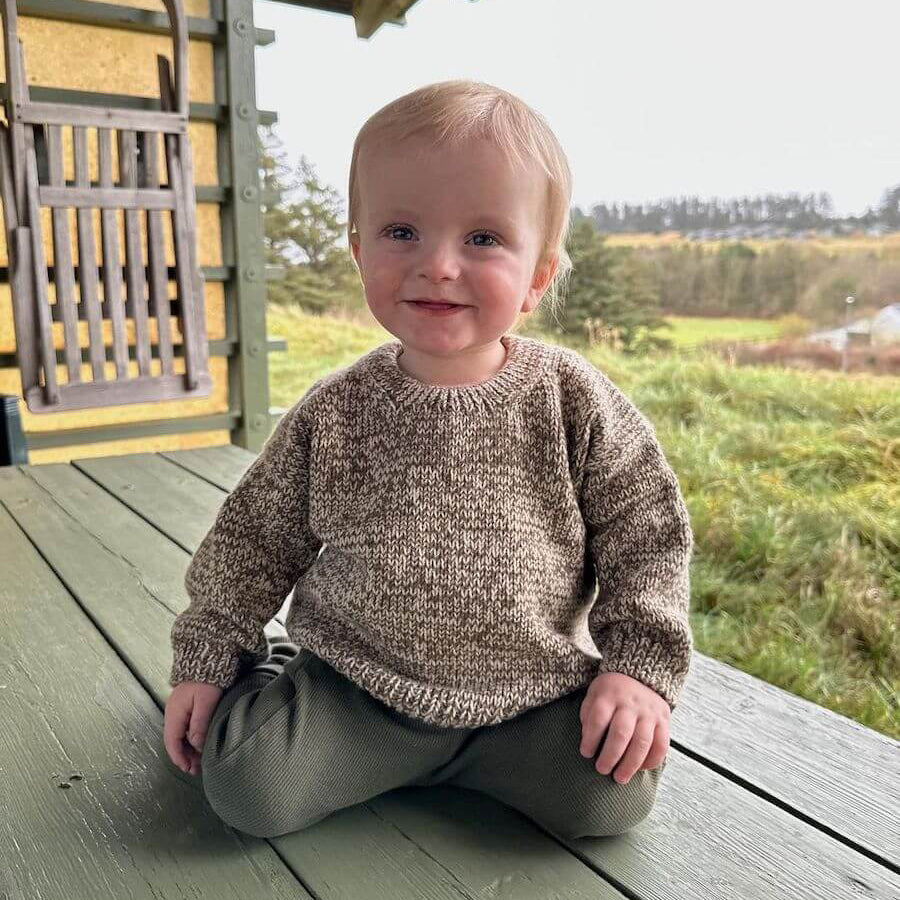 Opskrift på Melange Sweater Baby