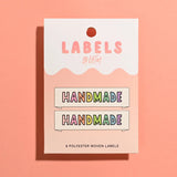 Labels, Handmade rainbow - 6 stk