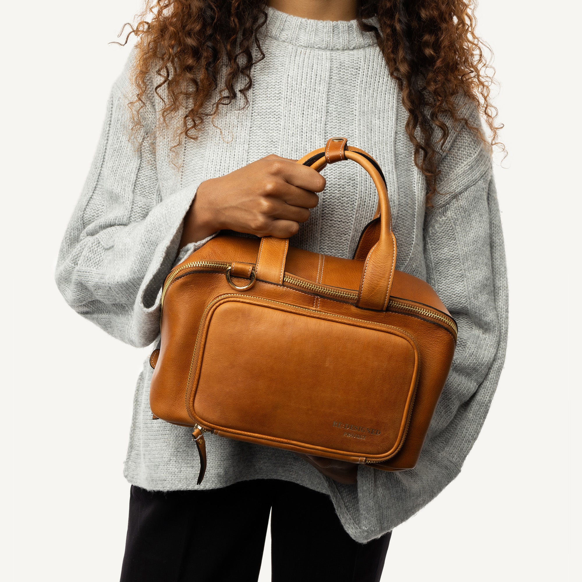 PROJECT 39, taske med hank i burned tan