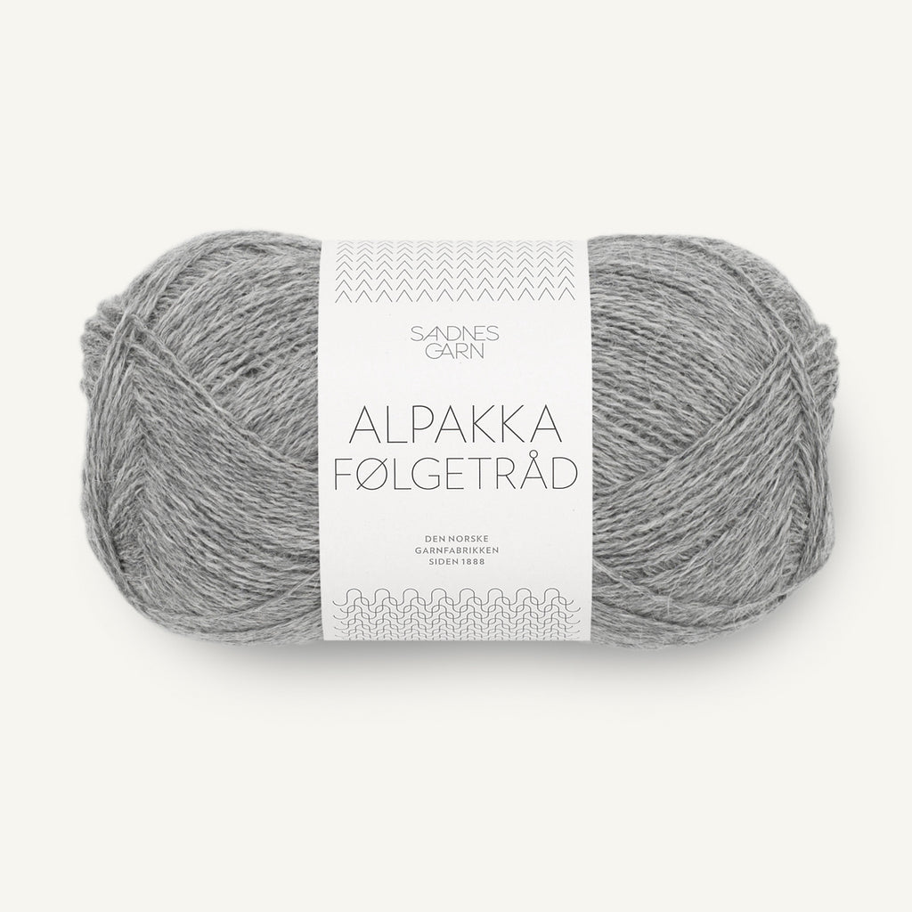 Alpakka Følgetråd grå melange [1042]