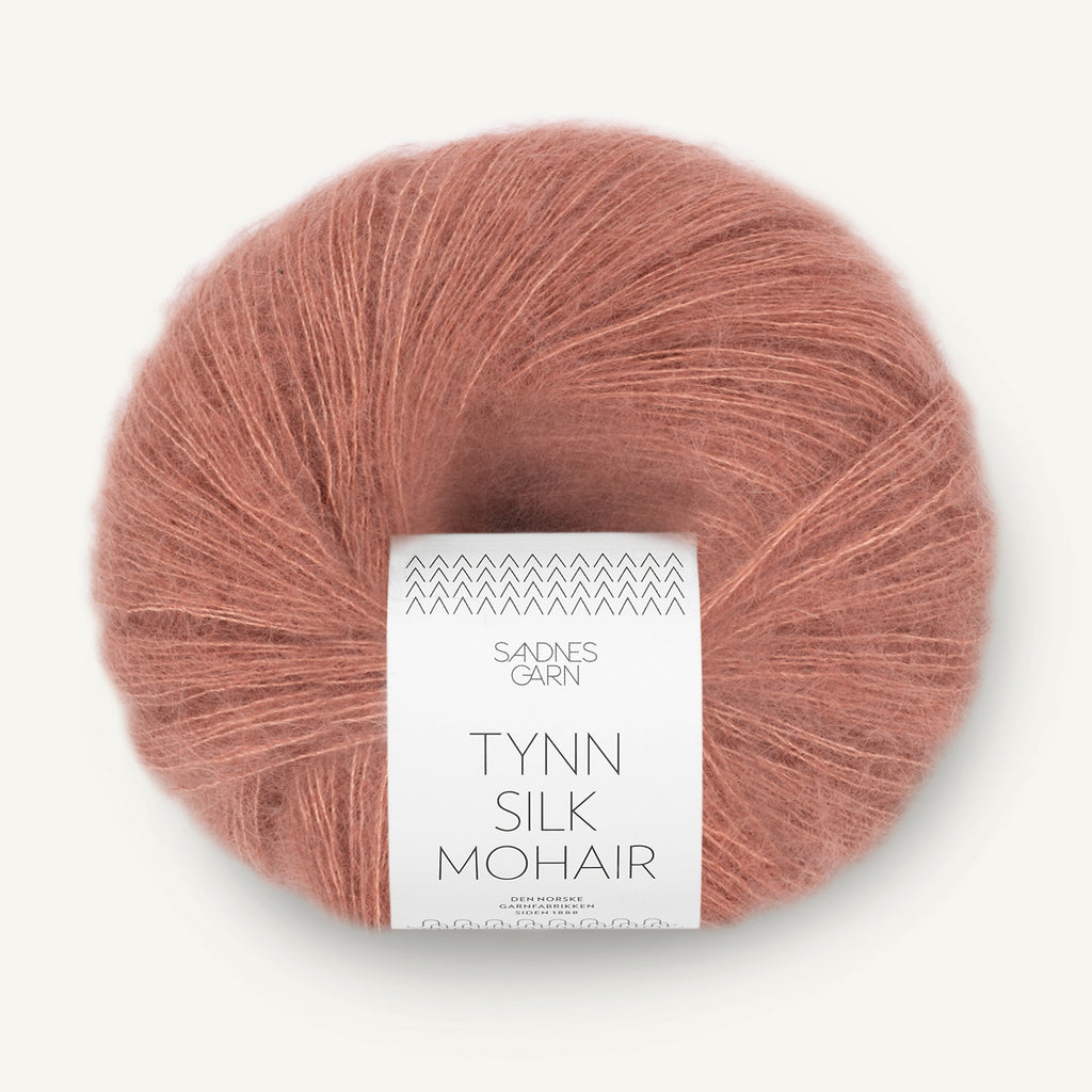 Tynn Silk Mohair lys blommerosa [3553]