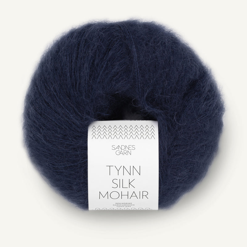 Tynn Silk Mohair dyb marine [5581]