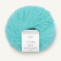 Tynn Silk Mohair blå turkis [7213]