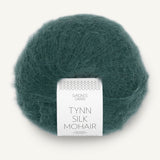 Tynn Silk Mohair dyb petrol [7281]