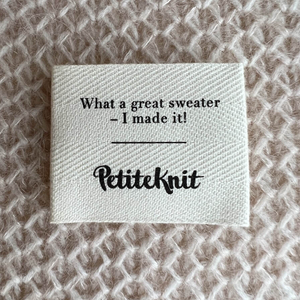 Label, What a great sweater - I made it! - stort