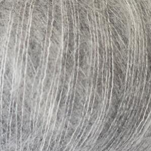Kid Seta Tweed grey feathers [502]